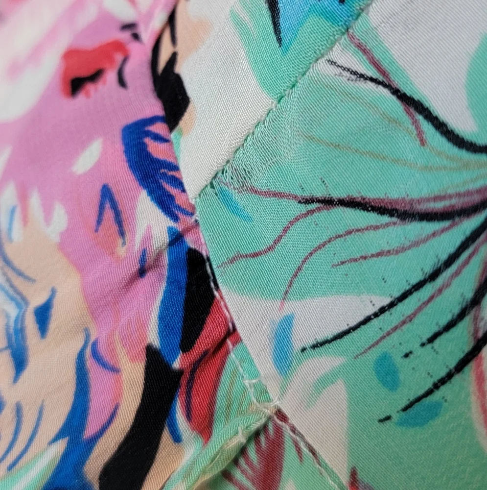 Yumi Kim X Revolove Pastel Paridise Maxi Dress Womens S Pink & Mint 100% Silk - Picture 9 of 14